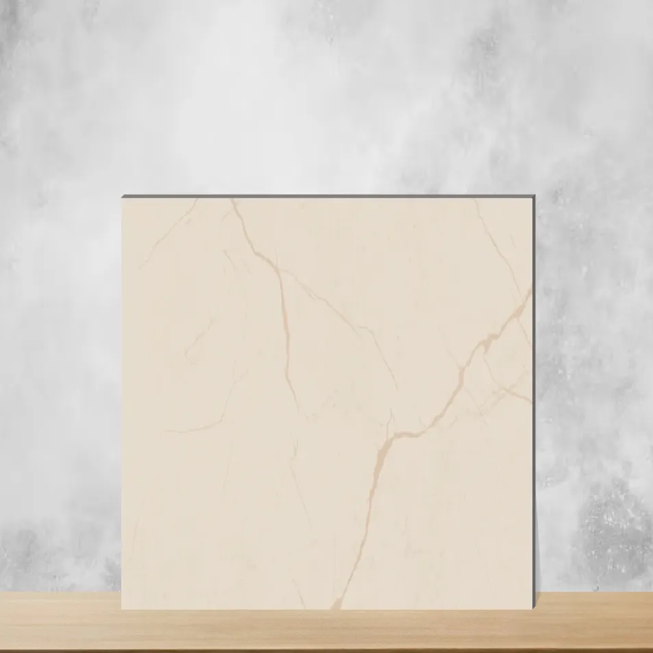 Ceramic Amora Beige Marbles & Stones Glossy Rectangular Tiles TL-5876-B (24x12 inch | 8 mm)