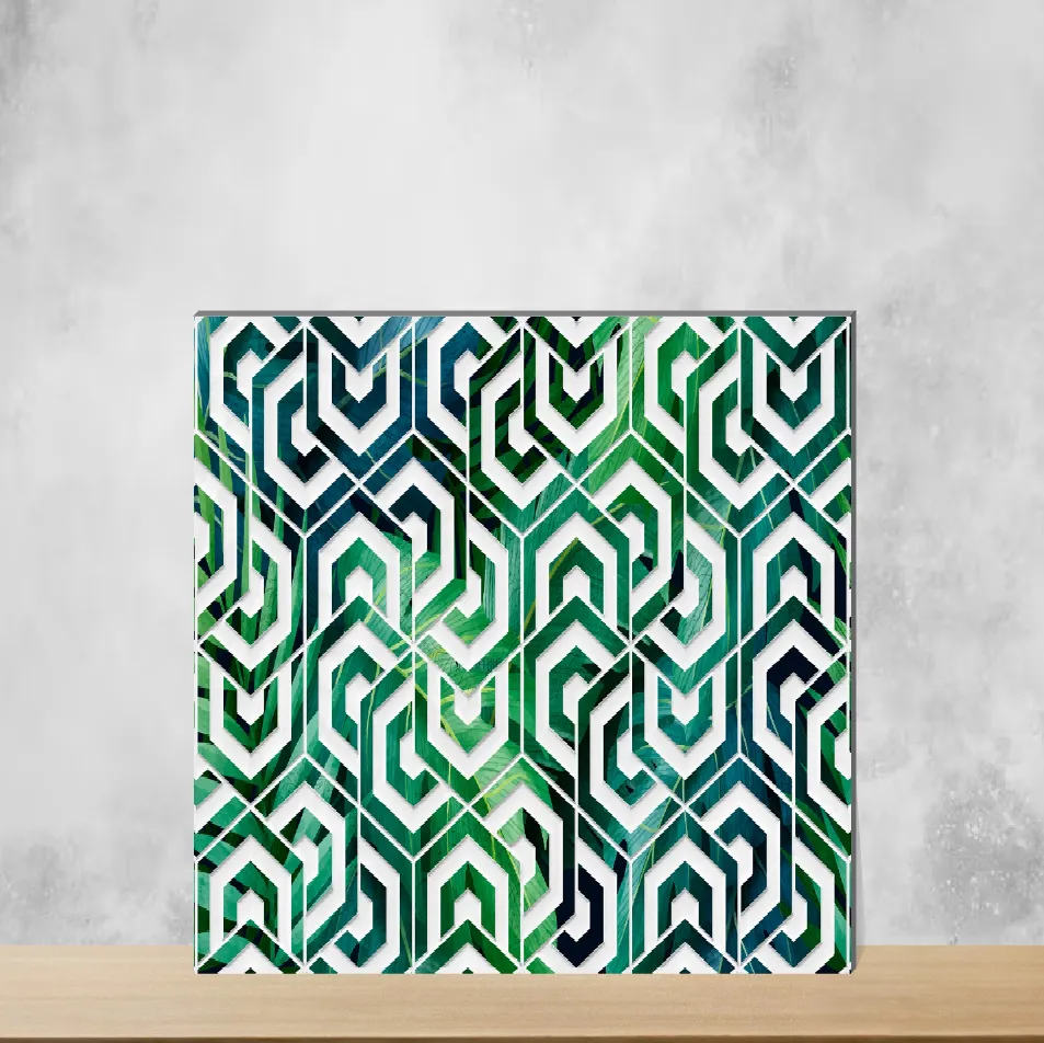 SR BL 4027 Highlighter 1 Geometric & Abstracts Glossy Rectangular Tiles TL-5855 (24x12 inch | 8 mm)