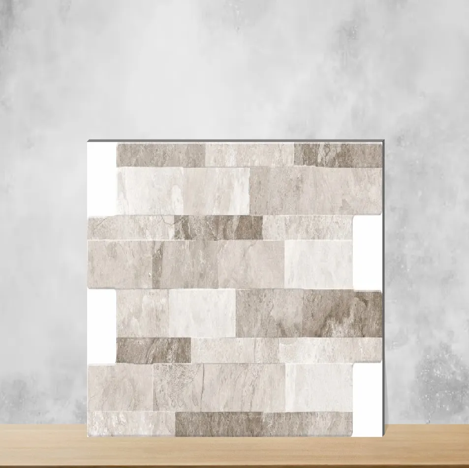 Ceramic Sentenar Gray Elevation Stone Matt Rectangular Tiles TL-5868 (24x12 inch | 9 mm)