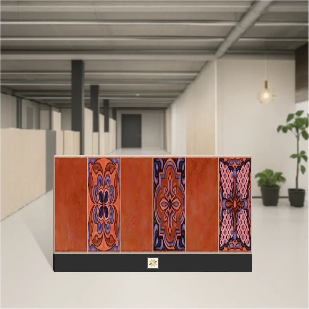 Vitrified Penny Brown Decore Moroccans Matt Rectangular Tiles TL-5930-G (36x6 inch | 9 mm)