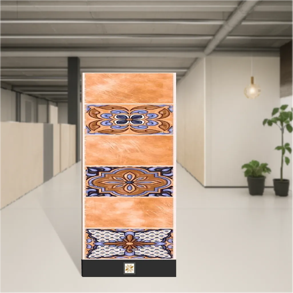 Vitrified Penny Amber Decore Moroccans Matt Rectangular Tiles TL-5930-C (36x6 inch | 9 mm)