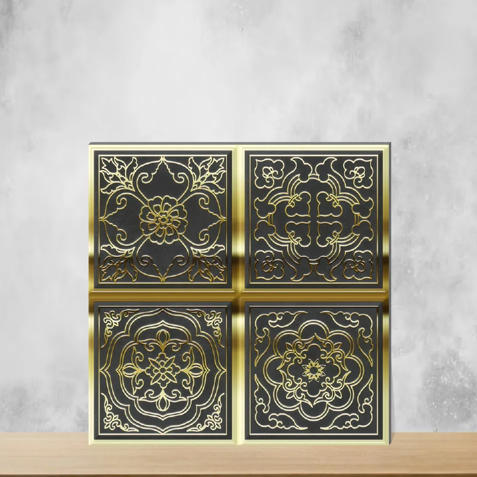 Ceramic 8002 GLM (Gold) Moroccans Matt Square Tiles TL-5940-A (12x12 inch | 9 mm)