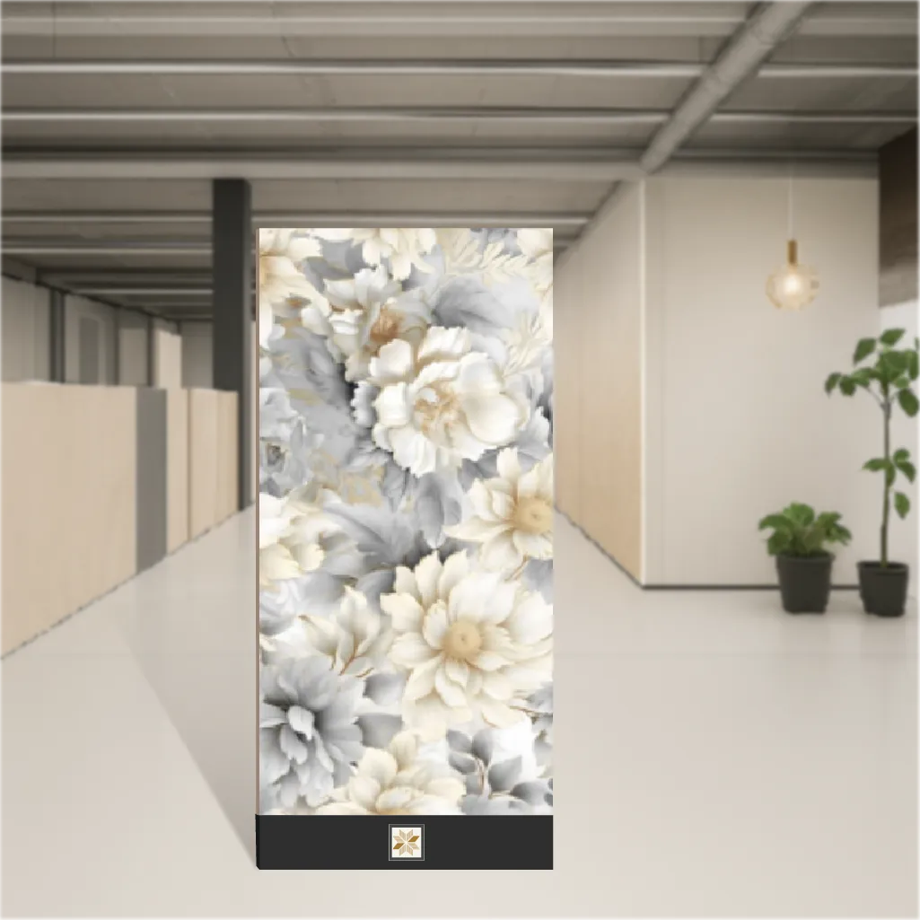 Vitrified Tropical Florals Glossy Rectangular Tiles TL-6017 (4x2 feet | 9 mm)