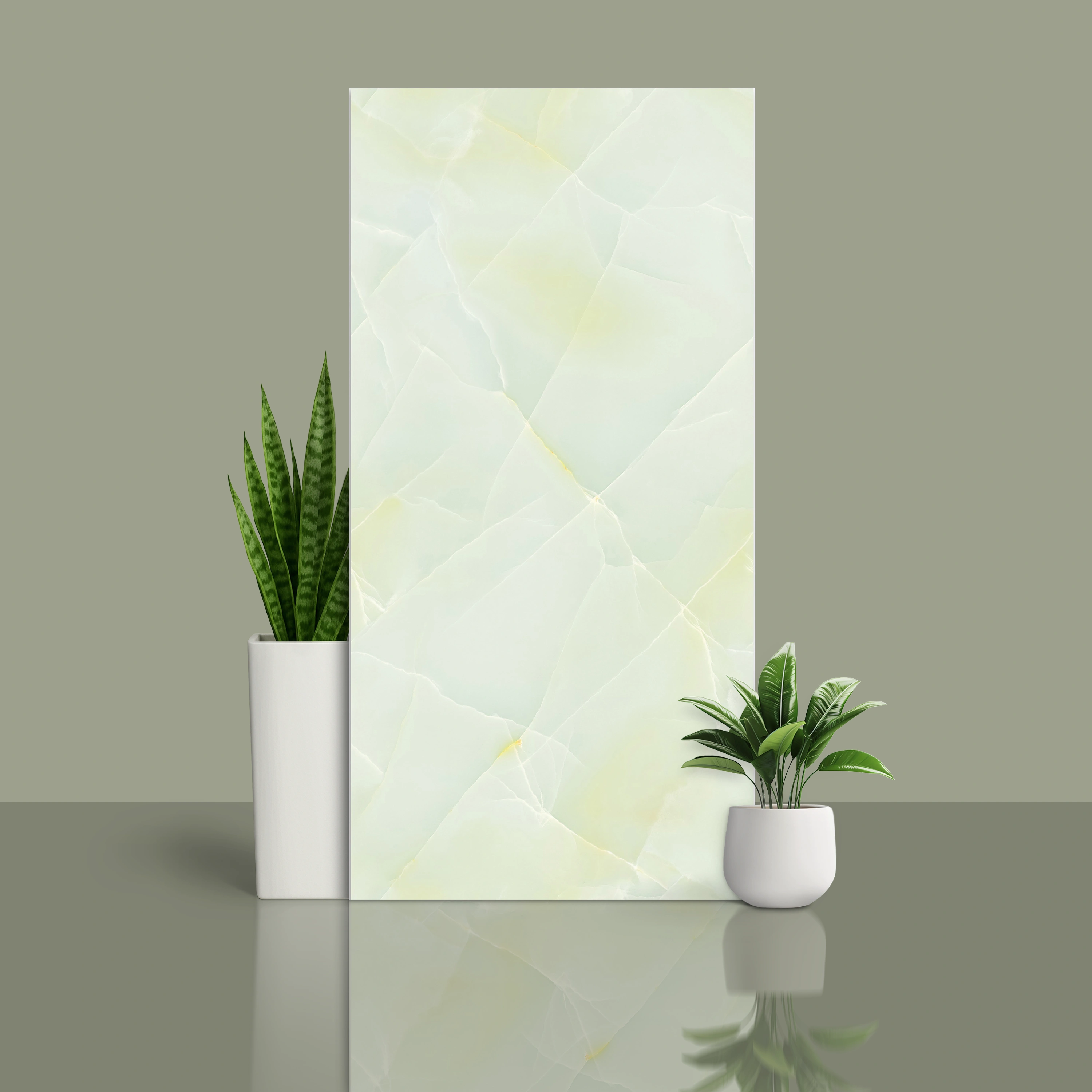 Vitrified Marblis Emerald Onyx Endless Matching Glossy Rectangular Tiles TL-688-D (4x2 feet | 9 mm)