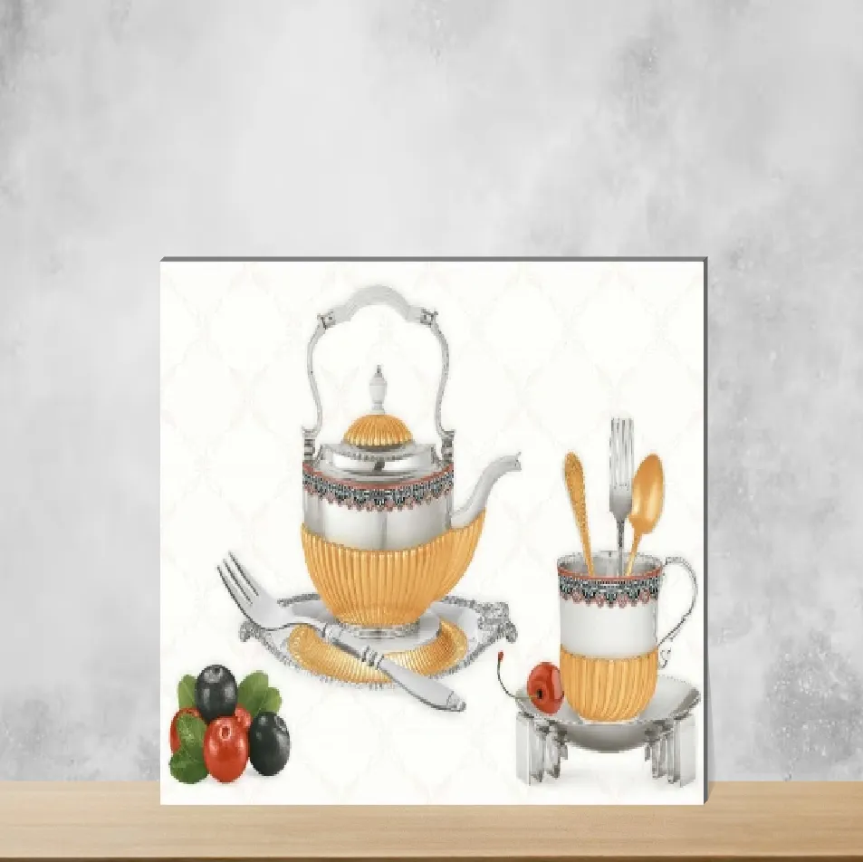 Ceramic Kettle White Highlighter Tiles Glossy Rectangular Tiles TL-6031-B (18x12 inch | 7 mm)