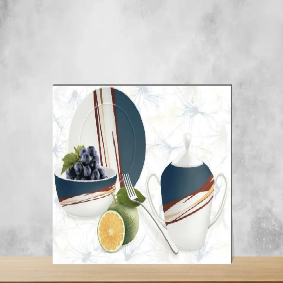 Ceramic Cloudy White Highlighter Tiles Glossy Rectangular Tiles TL-6034-C (18x12 inch | 7 mm)