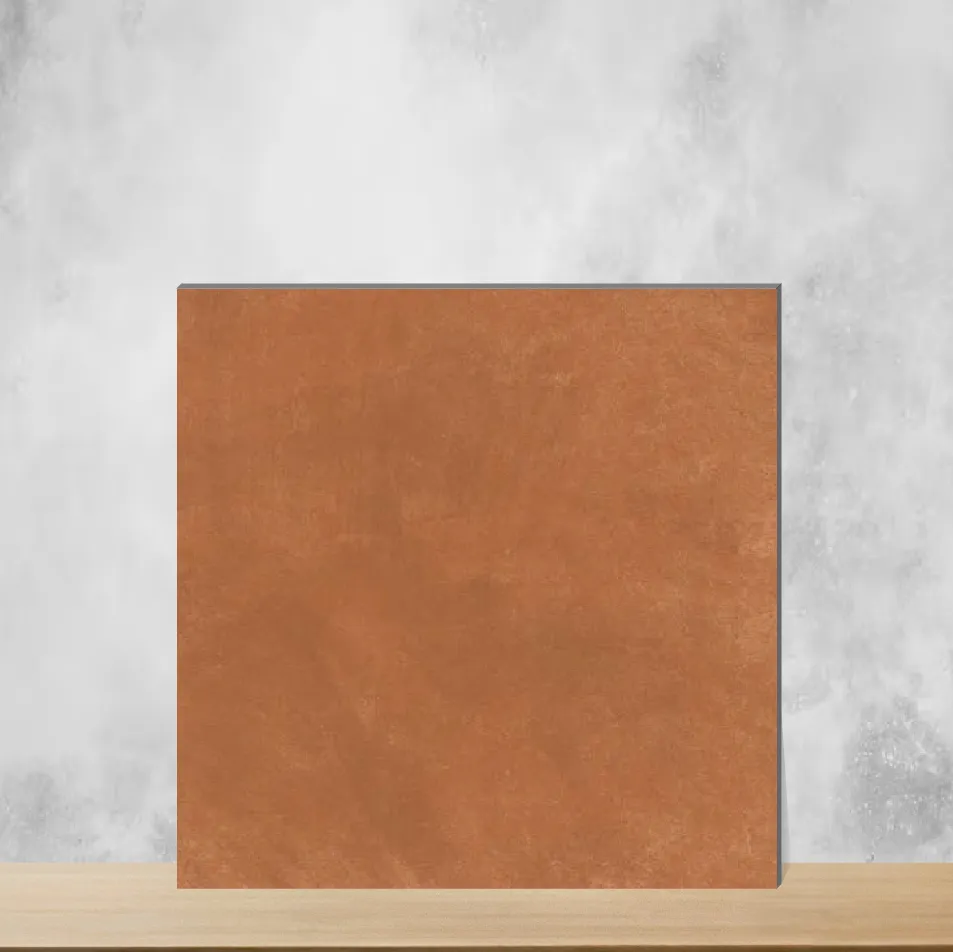 Vitrified Slate Park Terracotta Brown Cement Look Matt Square Tiles TL-1821-F (2x2 feet | 8.8 mm)