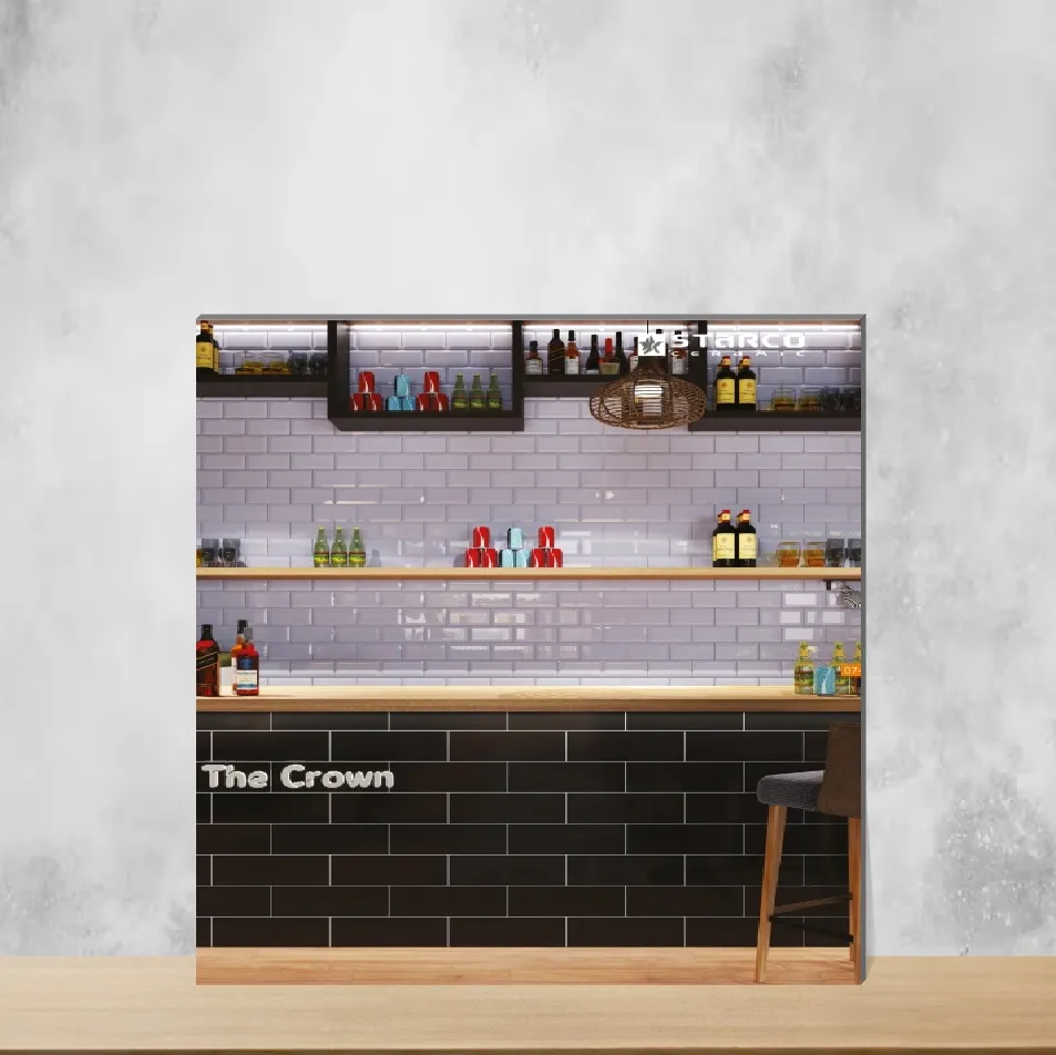 Ceramic Glossy Rectangular Tiles TL-6124 (12x4 inch | 7 mm)