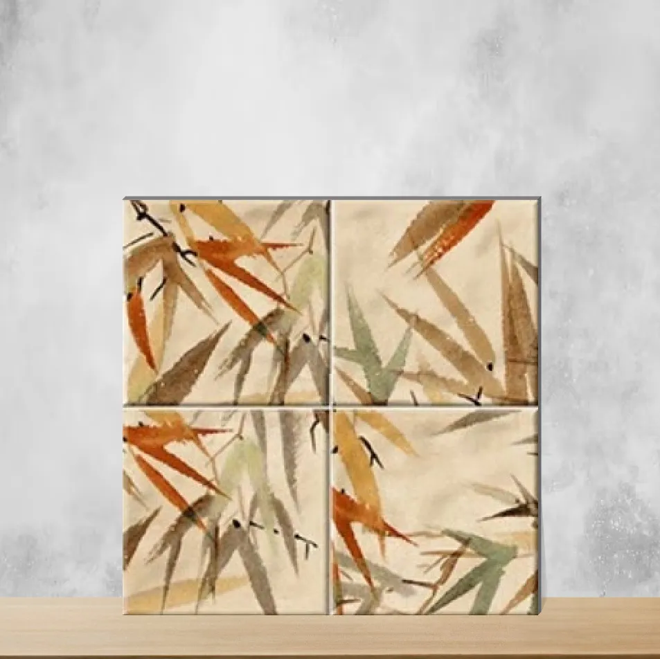 Ceramic Kenzo Nexo Imastio Deco Tropical Florals Matt Square Tiles TL-6356-C (12x12 inch | 10 mm)