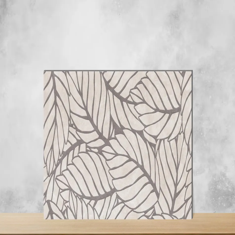 Ceramic Mailo Leaf Decor Highlighter Tiles Glossy Rectangular Tiles TL-6521-F (24x12 inch | 9 mm)