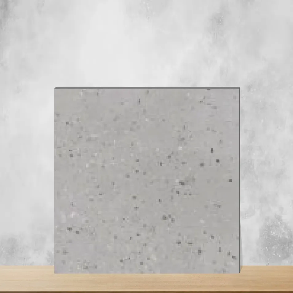 Ceramic Lustra Terrazzo Grey F Elevation Stone Satin Square Tiles TL-6228-F (12x12 inch | 9 mm)
