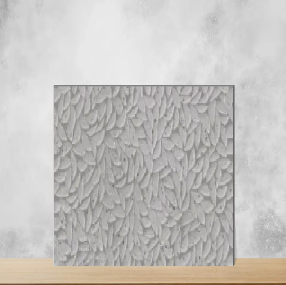 Ceramic Lustra Terrazzo Grey Decor Highlighter Tiles Satin Rectangular Tiles TL-6228-E (24x12 inch | 9 mm)