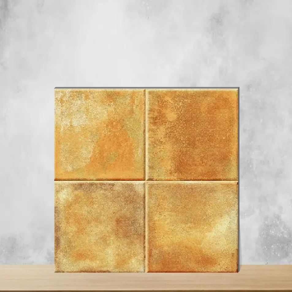 Ceramic Kenzo Cosmo Mustard Marbles & Stones Glossy Square Tiles TL-6483-F (12x12 inch | 10 mm)