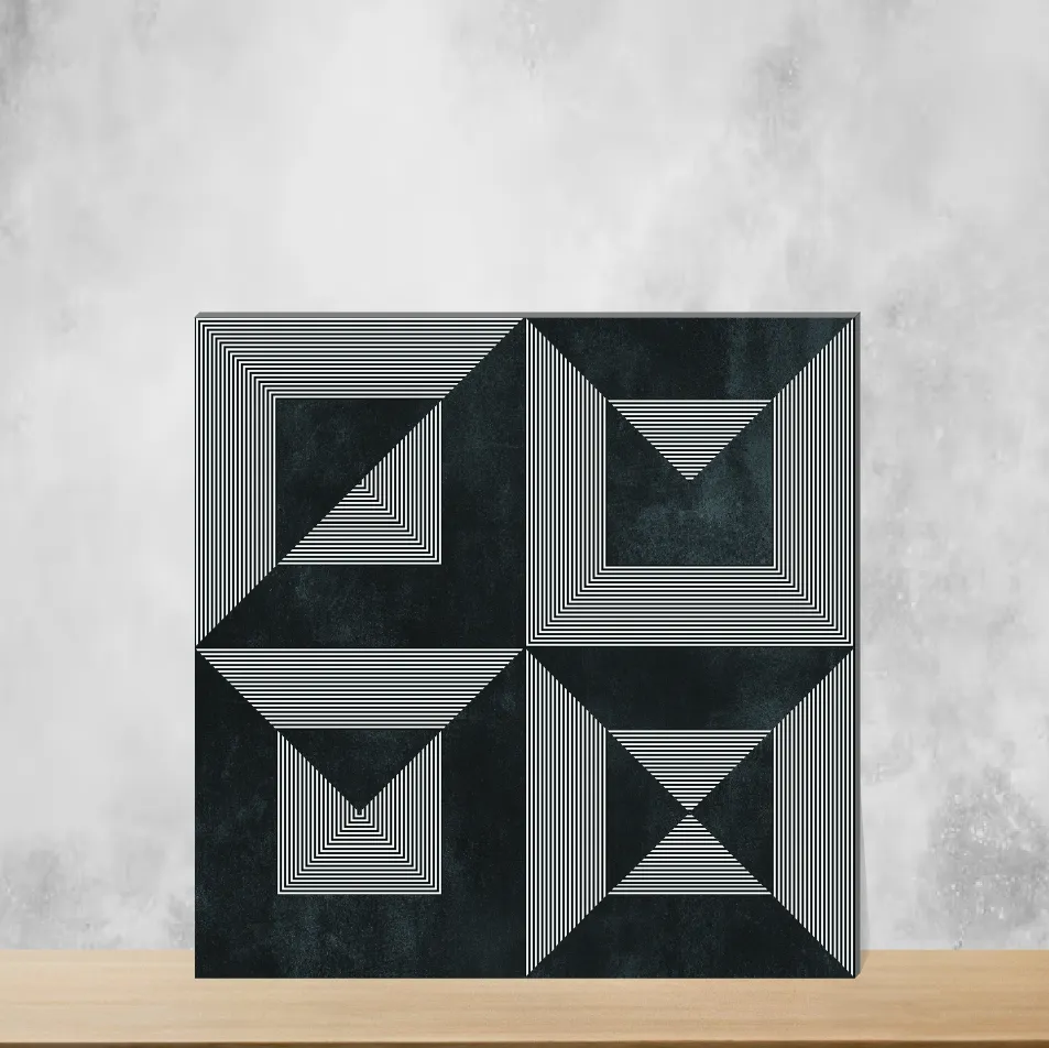 Vitrified Geometric & Abstracts Matt Square Tiles TL-6261 (2x2 feet | 9 mm)