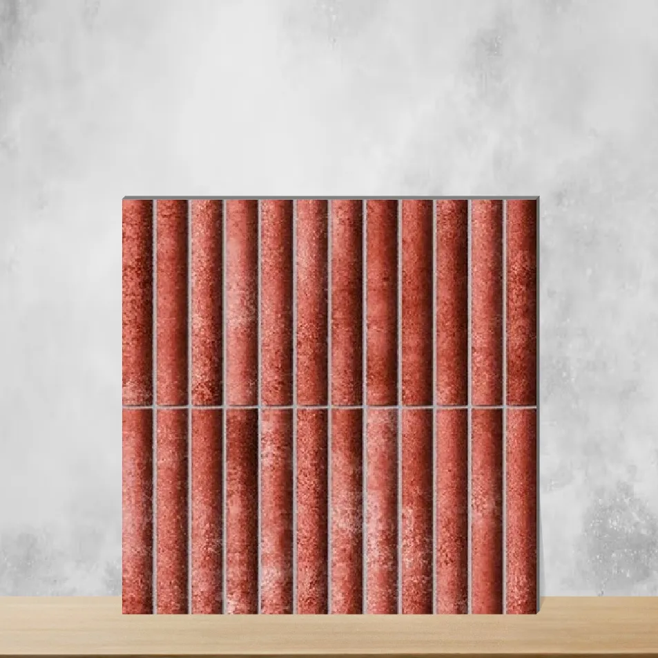 Ceramic Bumpy Cosmo Merlot Glossy Square Tiles TL-6440-G (12x12 inch | 10 mm)