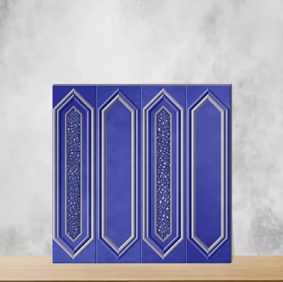 Ceramic Picket Cosmo Sapphire Highlighter Tiles Glossy Square Tiles TL-6473-H (12x12 inch | 10 mm)