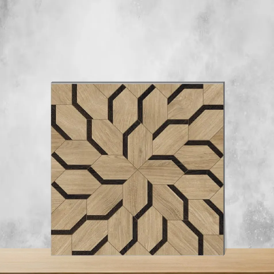 Vitrified Lustra Whispering Bloomwood Wooden Effect Matt Square Tiles TL-6363 (2x2 feet | 9 mm)