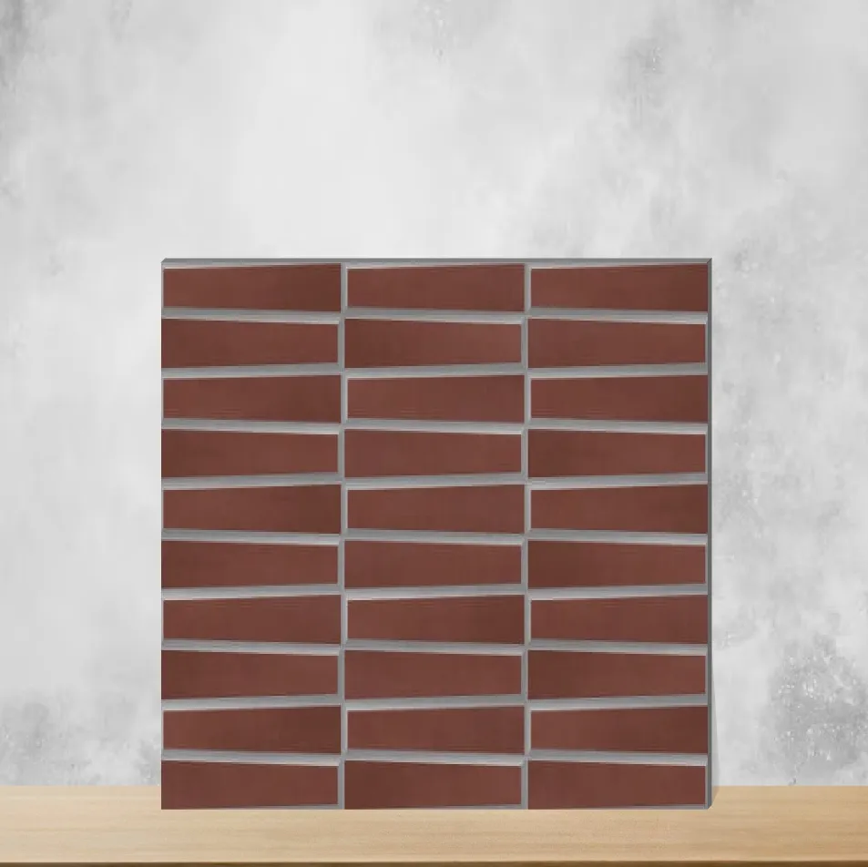 Ceramic Lustra Crimson Grove Geometric & Abstracts Satin Rectangular Tiles TL-6498-C (24x12 inch | 9 mm)