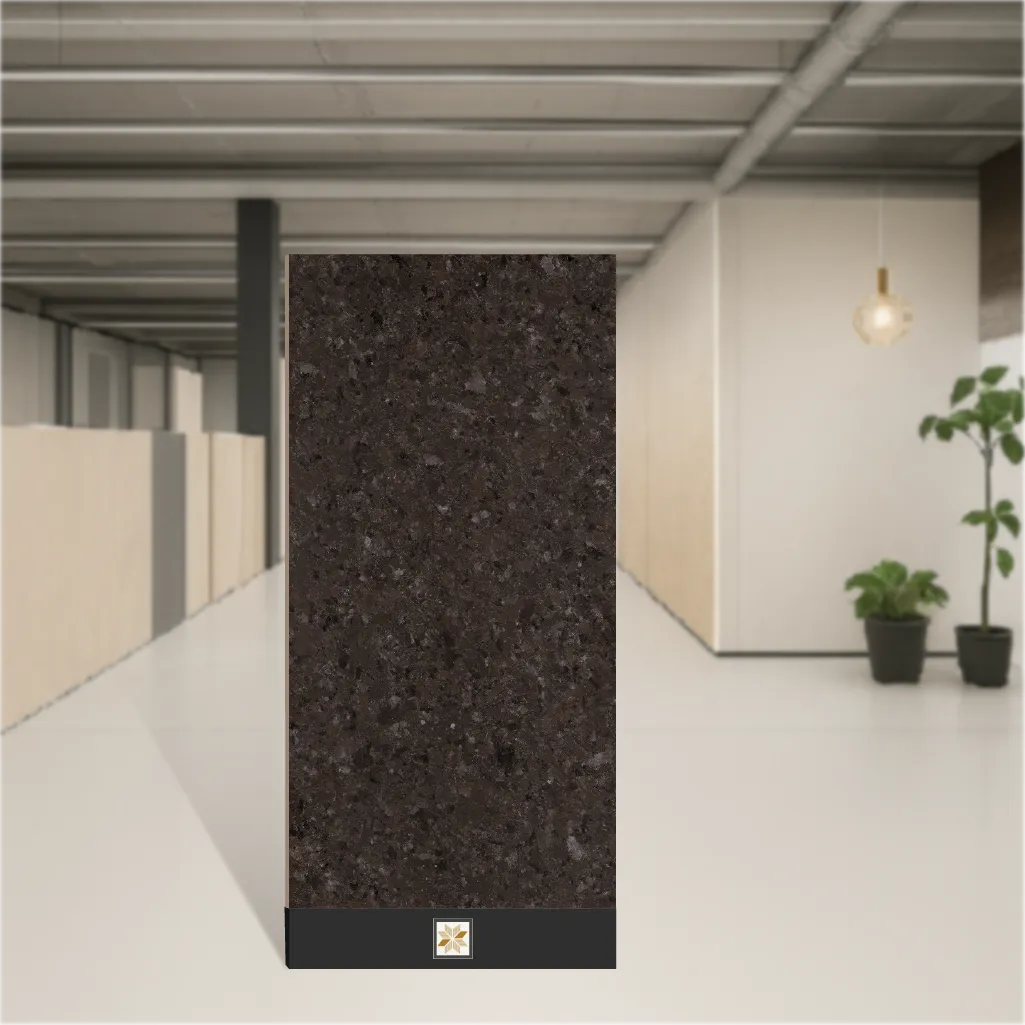 Vitrified Prestige Brown Pearl Marbles & Stones Hi-Glossy Rectangular Tiles TL-6485 (4x2 feet | 9 mm)