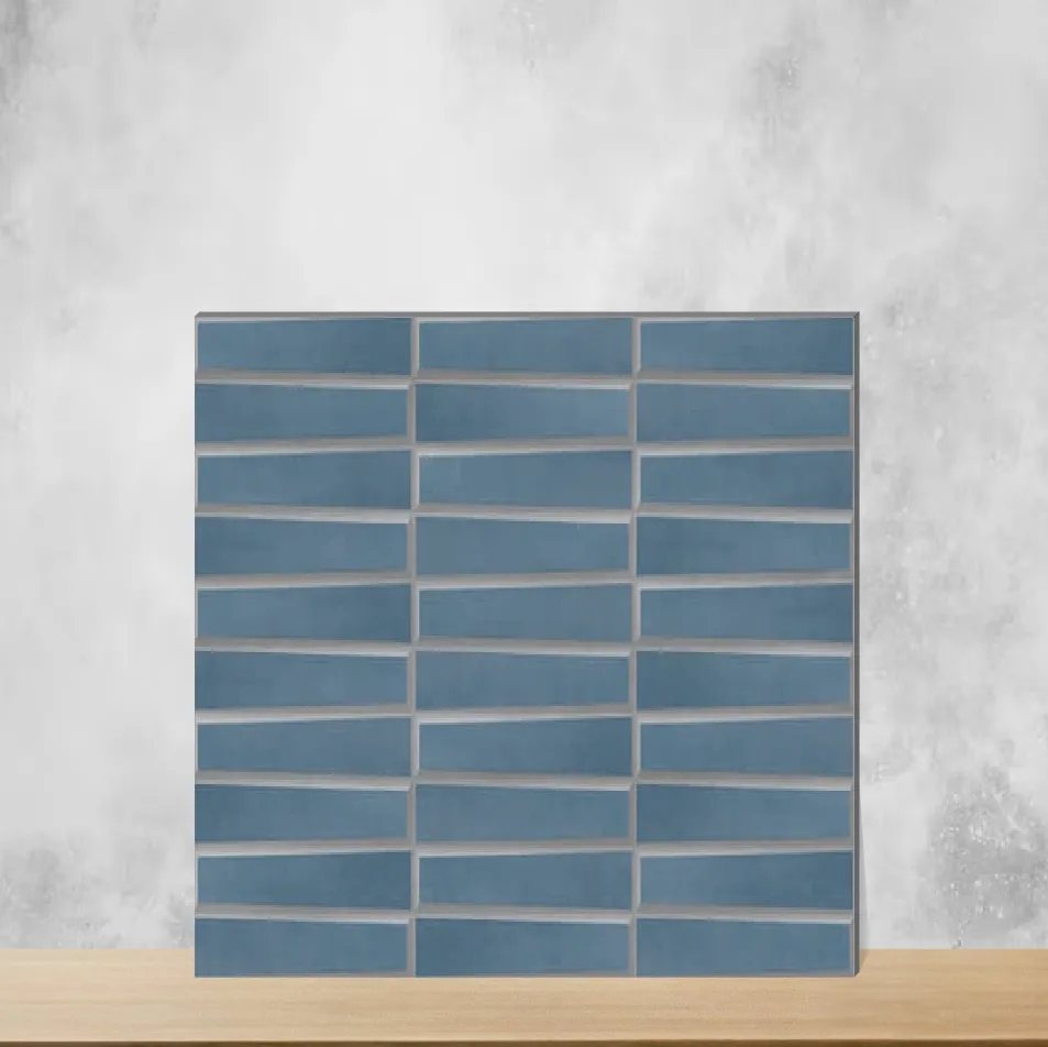 Ceramic Lustra Midnight Grove Geometric & Abstracts Satin Rectangular Tiles TL-6498-B (24x12 inch | 9 mm)