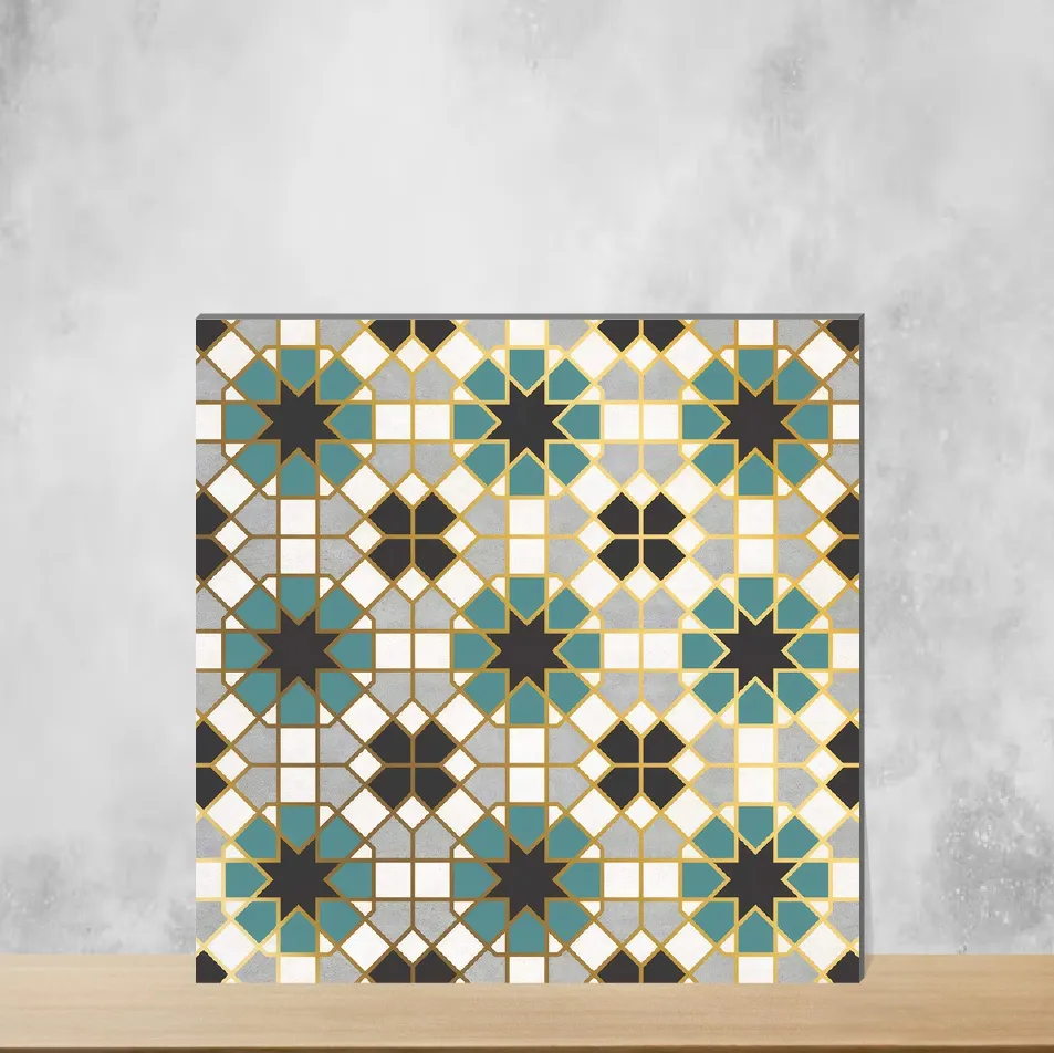 Vitrified Zellige Labyrinth Celebration Moroccans Matt Square Tiles TL-65 (12x12 inch | 9 mm)