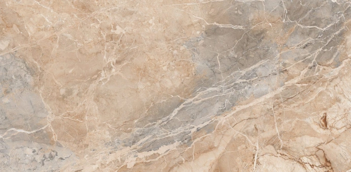 Vitrified Beige Mocha Face A Bookmatch Tiles Hi-Glossy Rectangular Tiles TL-6646-B (8x4 feet | )