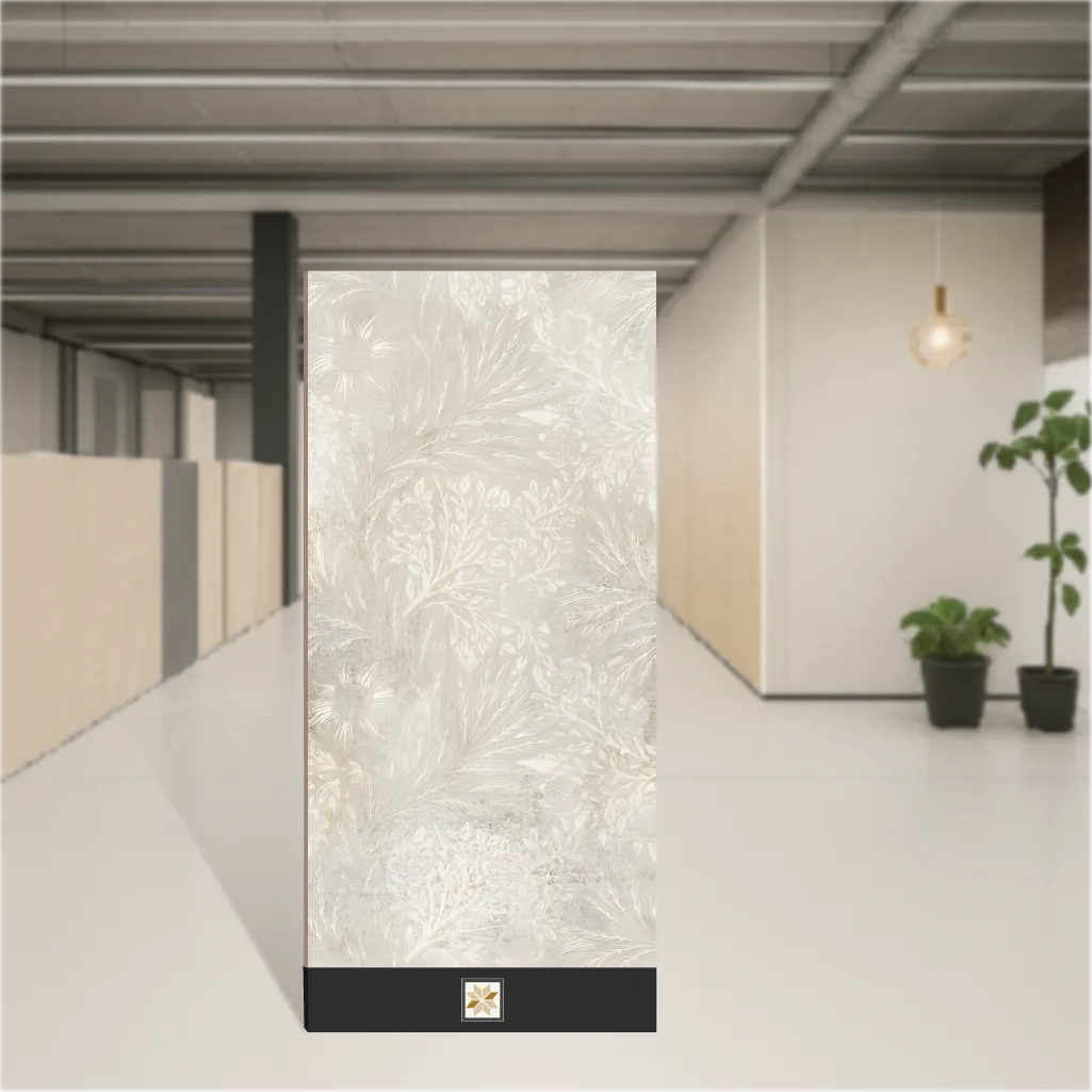 Vitrified Prestige Regal Umber Decor Tropical Florals Matt Rectangular Tiles TL-6759-C (4x2 feet | 9 mm)