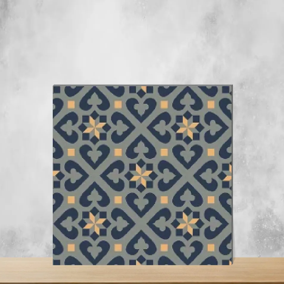 Vitrified Rangoli Green Matt Square Tiles TL-6753 (2x2 feet | 9 mm)