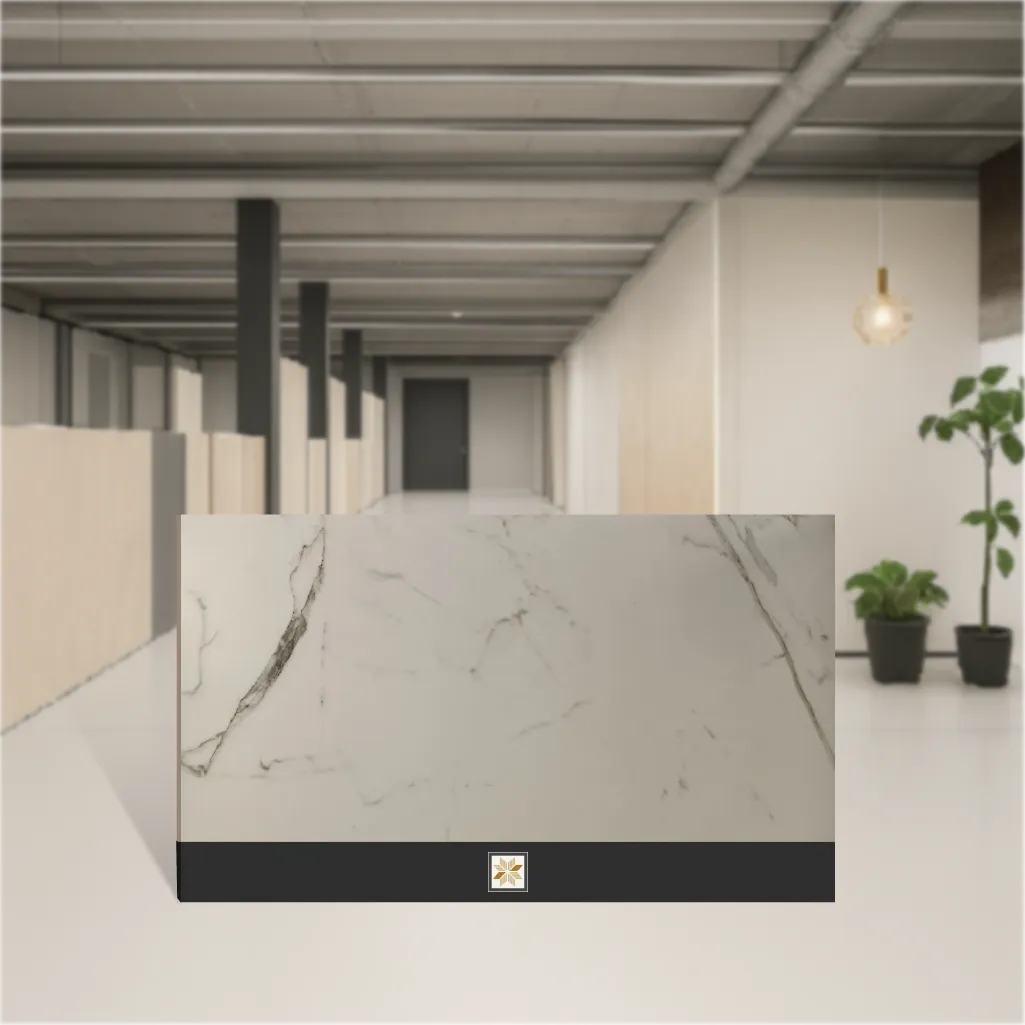 Vitrified Saturio Neptune Carving Textures Rectangular Tiles TL-6768 (4x2 feet | 9 mm)