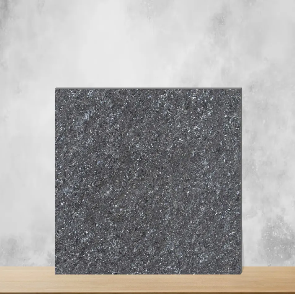 Vitrified Neo Black Marbles & Stones Glossy Square Tiles TL-6771 (2x2 feet | 9 mm)