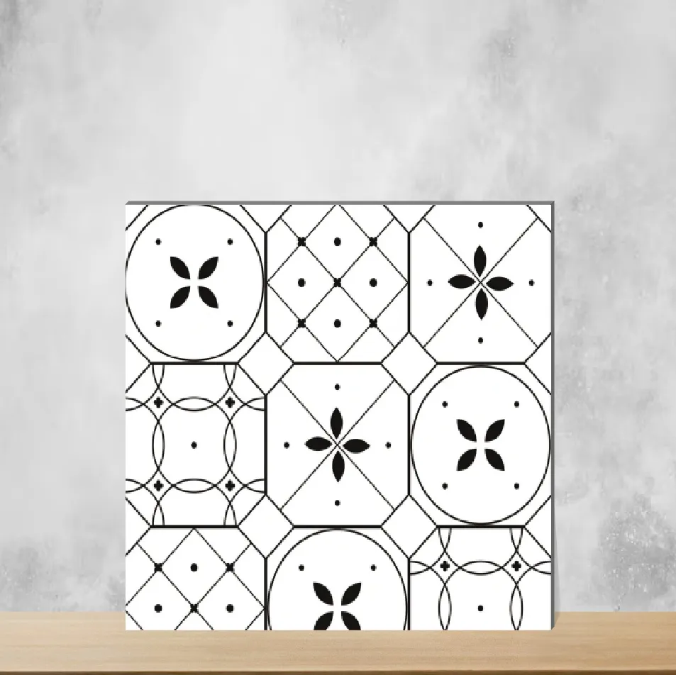 Vitrified Cromatic White Moroccans Matt Square Tiles TL-6787 (2x2 feet | 9 mm)