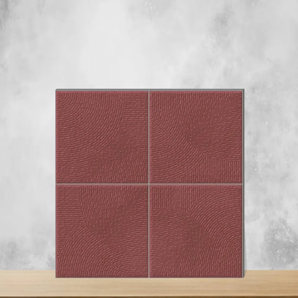 Ceramic Tones Circlet Grape Punch Textures Glossy Square Tiles TL-6885-F (12x12 inch | 9 mm)