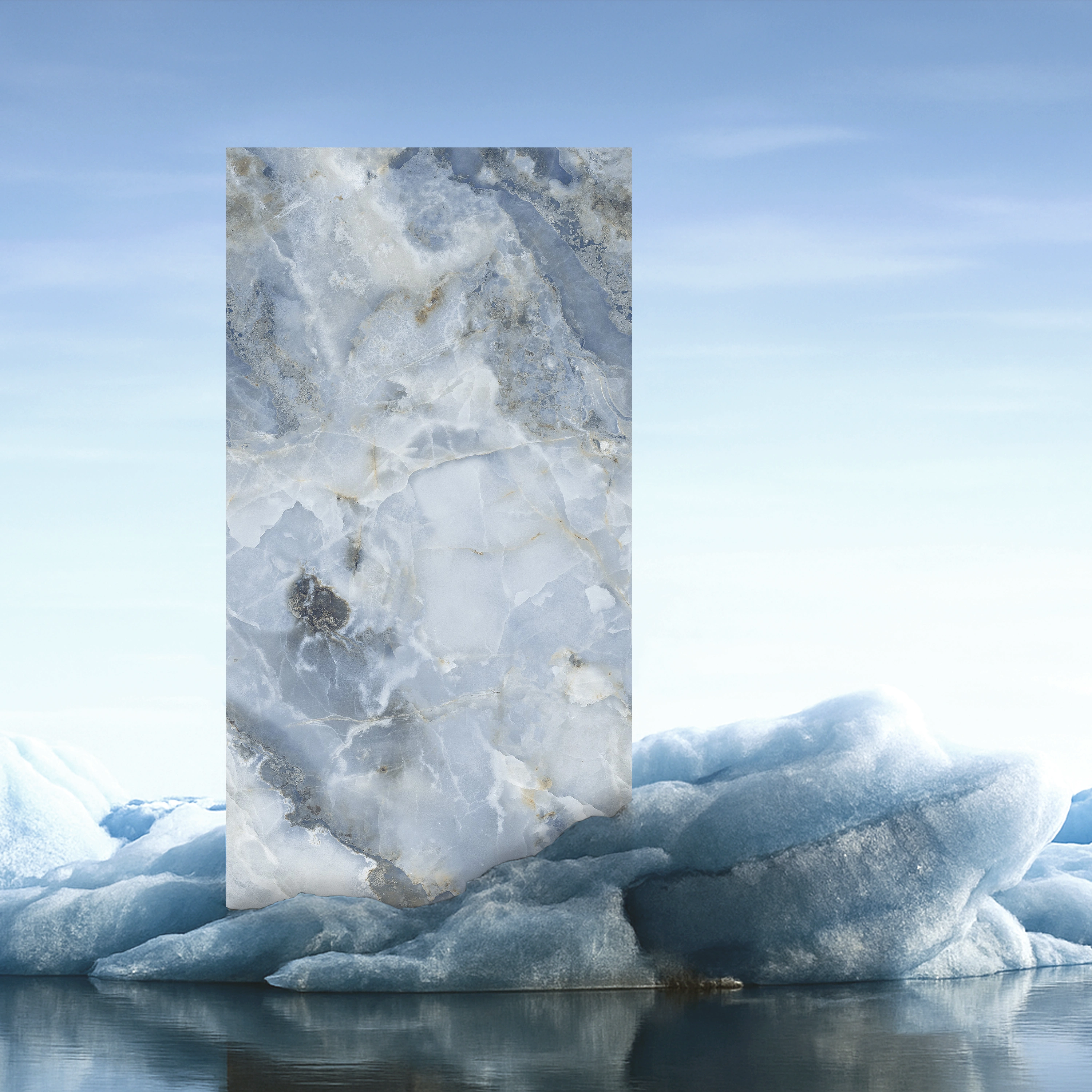 Vitrified Marblis Ocean Onyx Endless Matching Glossy Rectangular Tiles TL-688-E (4x2 feet | 9 mm)