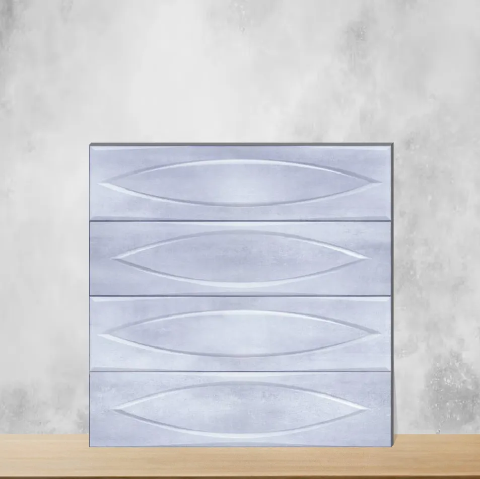 Ceramic Tones Irish Blue Geometric & Abstracts Glossy Square Tiles TL-6882-B (12x12 inch | 9 mm)