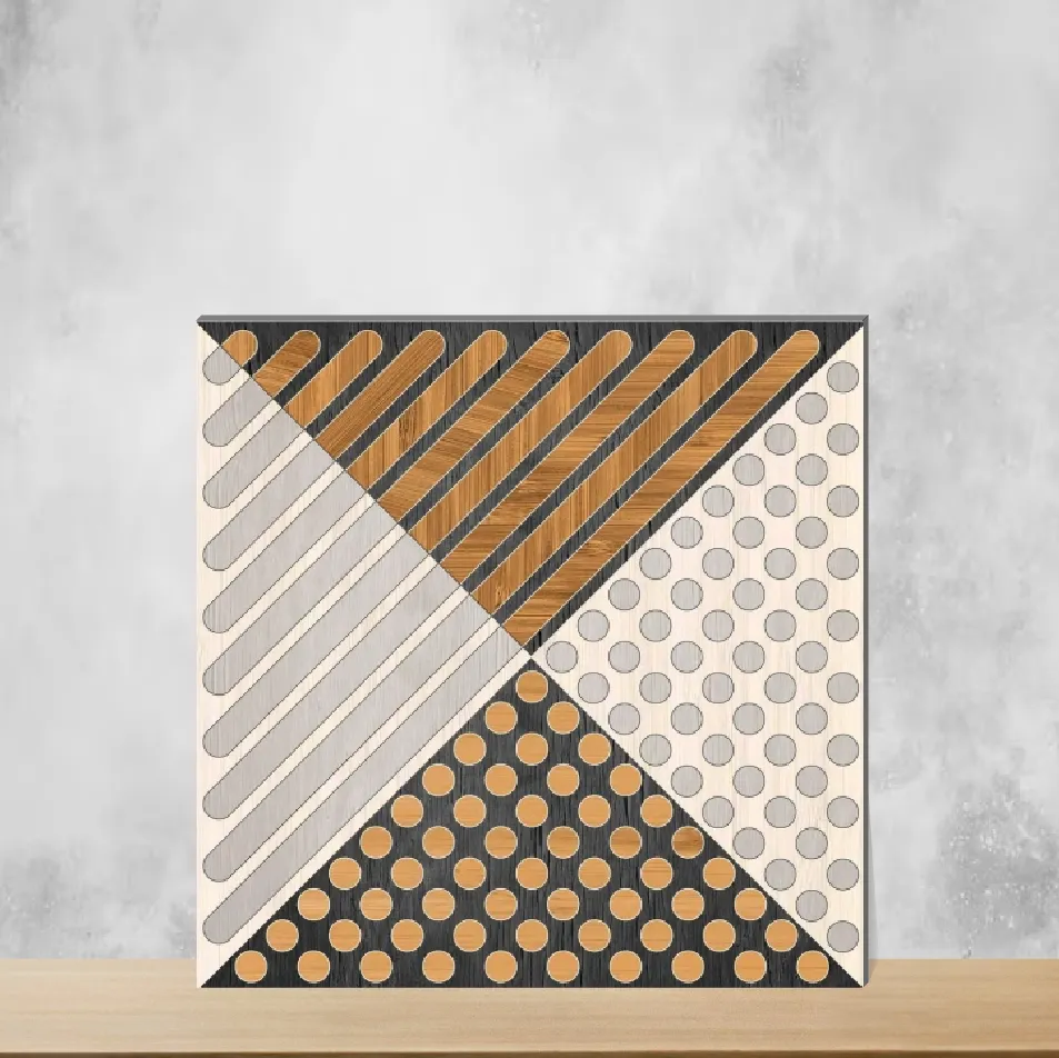 Vitrified Strada Morse Triago Geometric & Abstracts Matt Square Tiles TL-689 (16x16 inch | 12 mm)