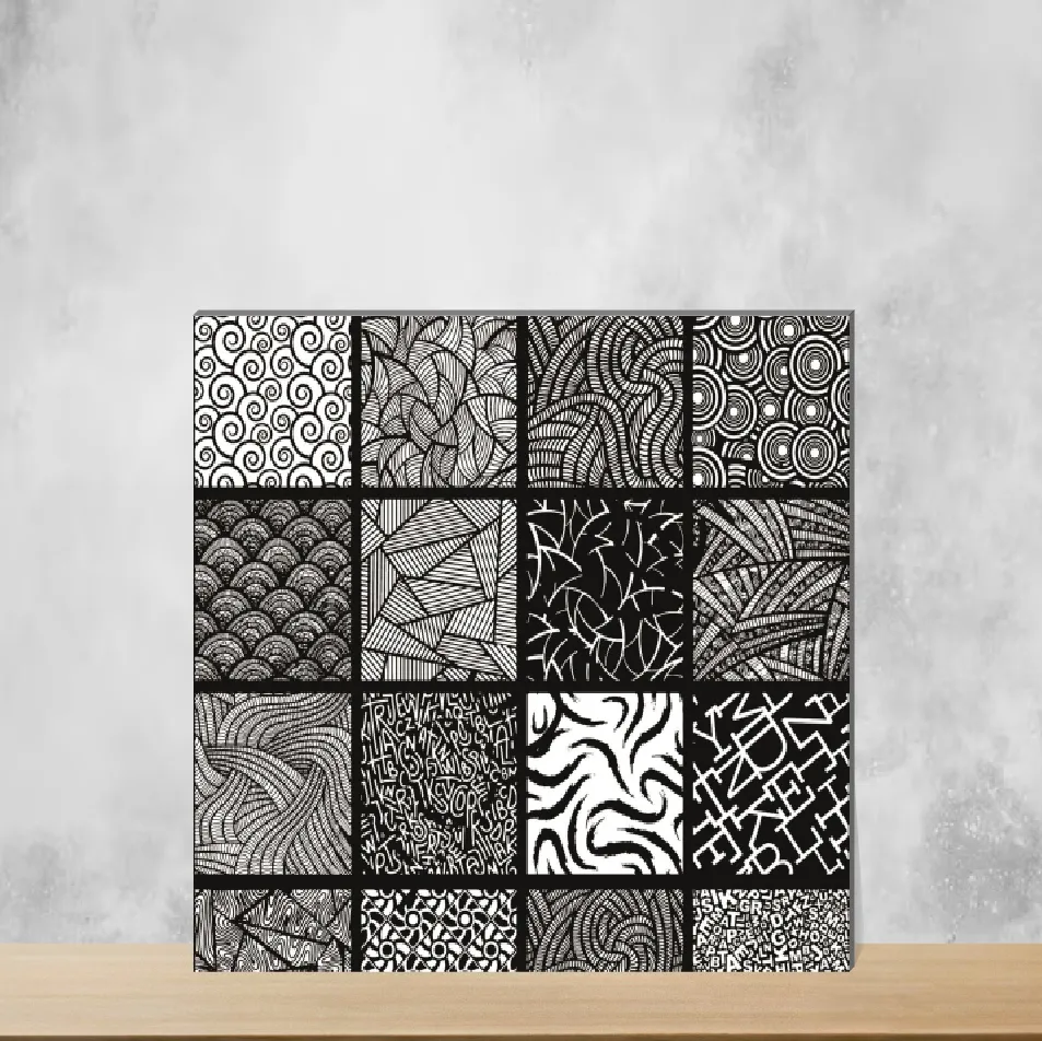 Vitrified Monarch Black Moroccans Matt Square Tiles TL-6959 (2x2 feet | 9 mm)