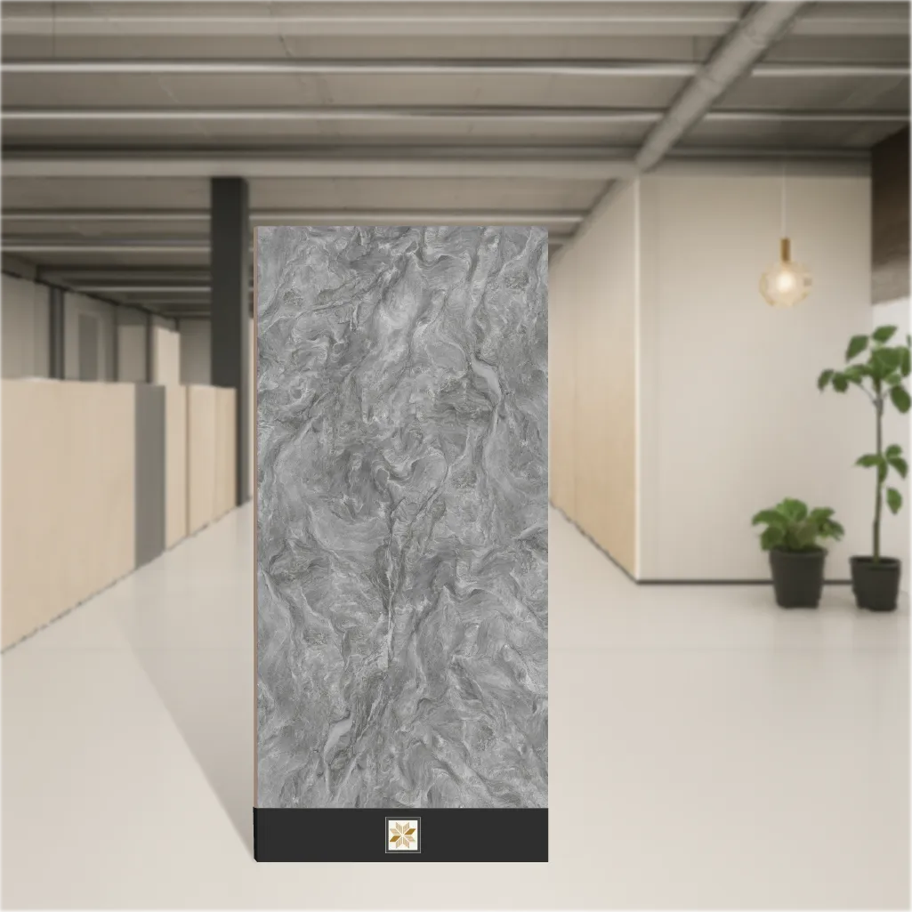 Vitrified Aurelio Matrix Grigio Marbles & Stones Hi-Glossy Rectangular Tiles TL-770-E (4x2 feet | 9 mm)