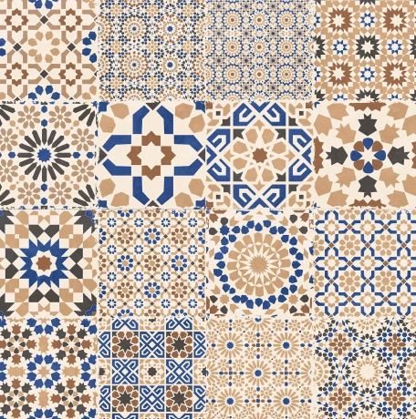 Vitrified Decor 16 Carving Textures Matt Square Tiles TL-7026 (2x2 feet | 9 mm)