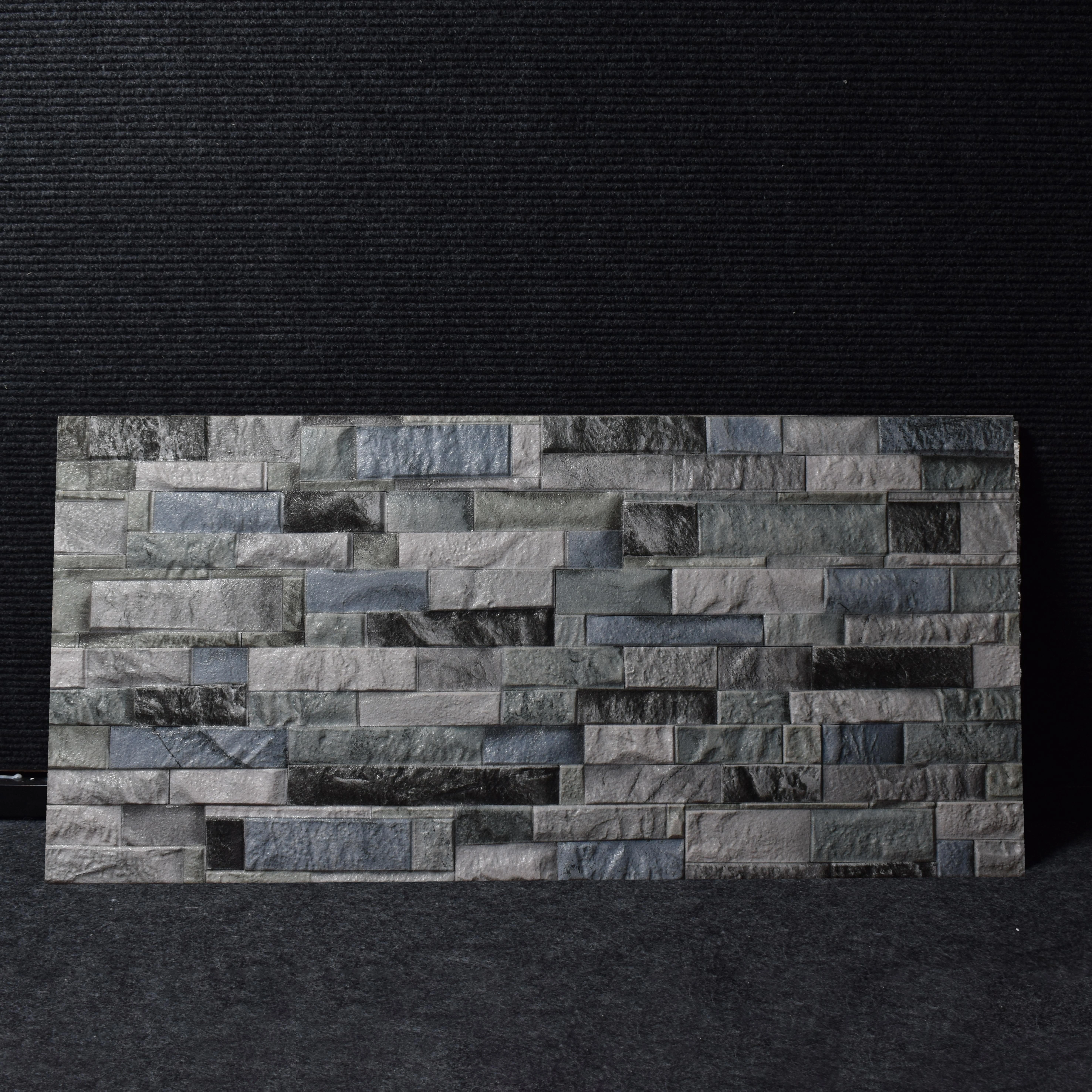 Azul Grey Elevation Stone Rectangular Tiles TL-7071-C (24x12 inch | 9 mm)