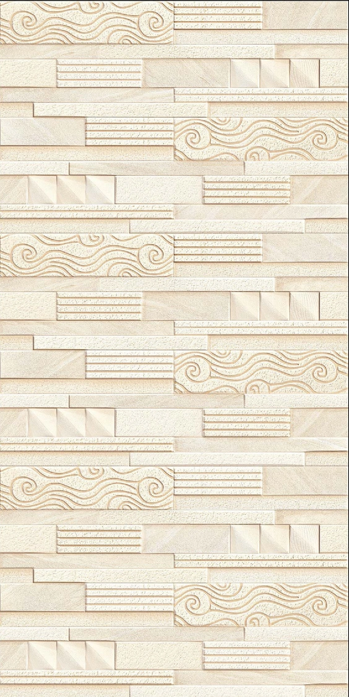 Butterscotch Cream Elevation Stone Rectangular Tiles TL-7078-C (18x12 inch | 8 mm)