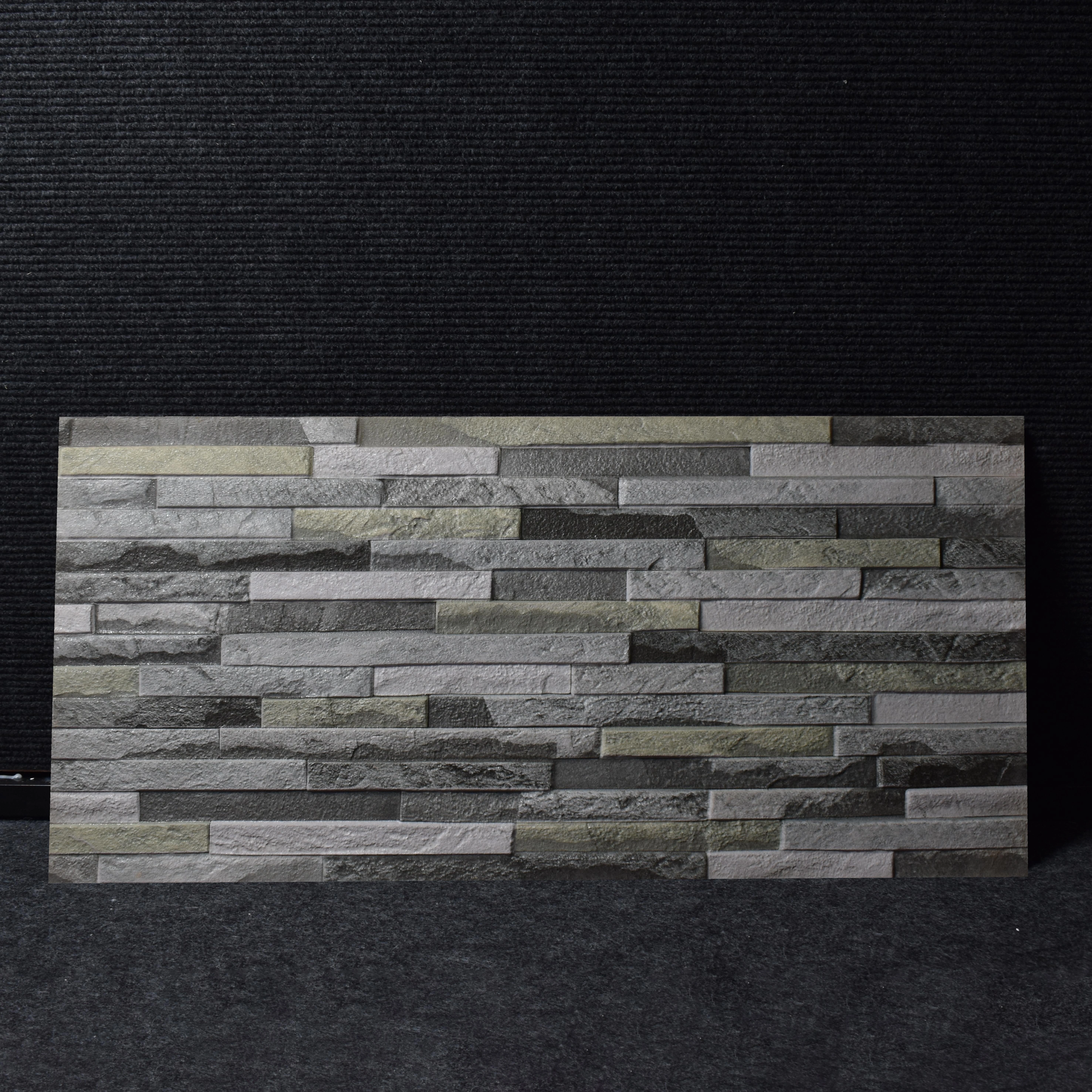 Porpoise Grey Elevation Stone Rectangular Tiles TL-7075-C (24x12 inch | 9 mm)