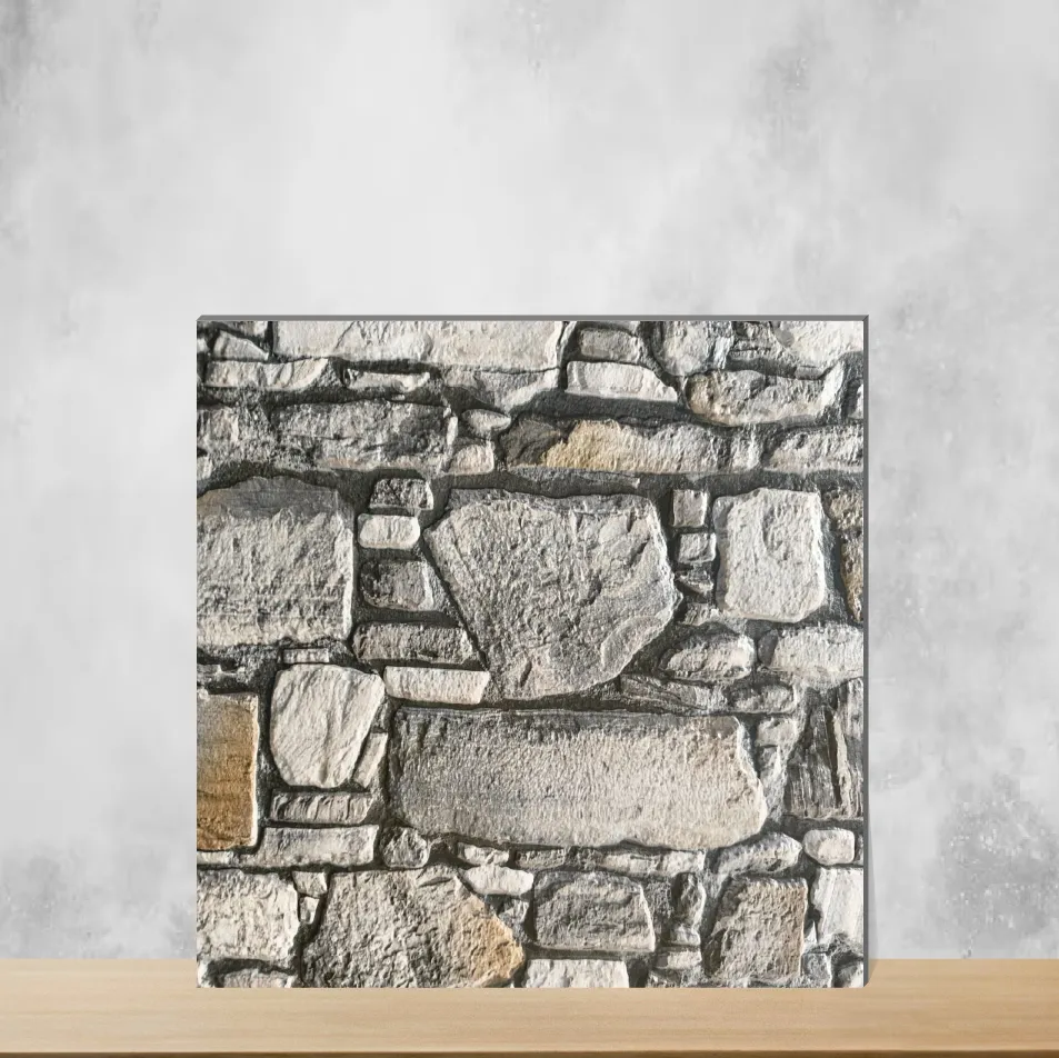 Stonish Grey Elevation Stone Rectangular Tiles TL-7088 (24x12 inch | 9 mm)