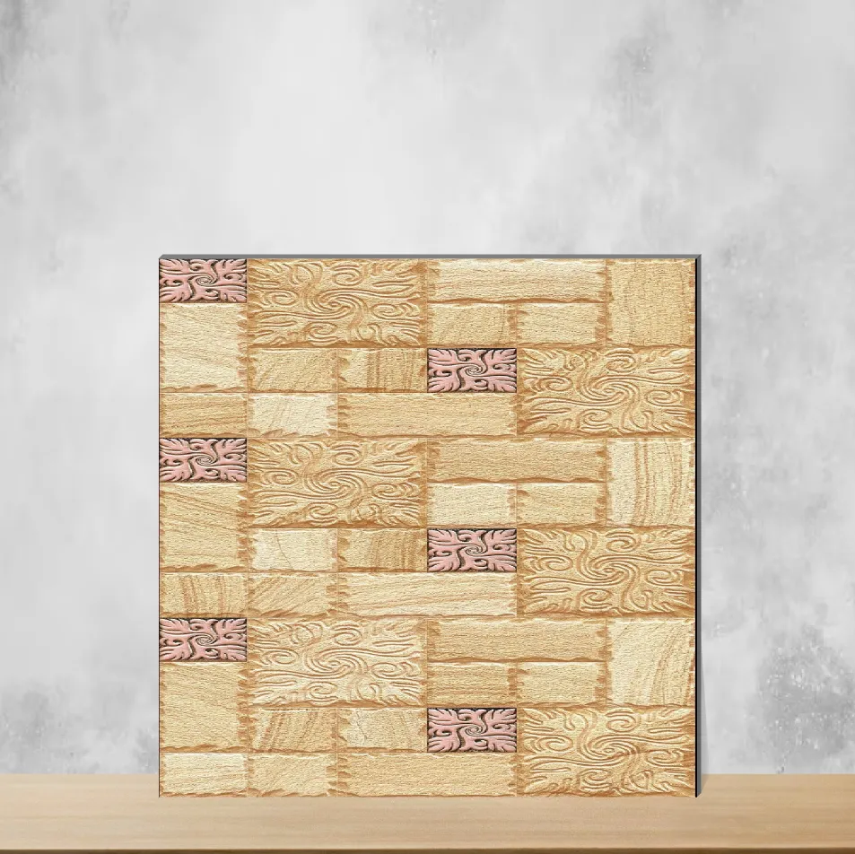 Mocha Beige Elevation Stone Rectangular Tiles TL-7097-C (18x12 inch | 8 mm)