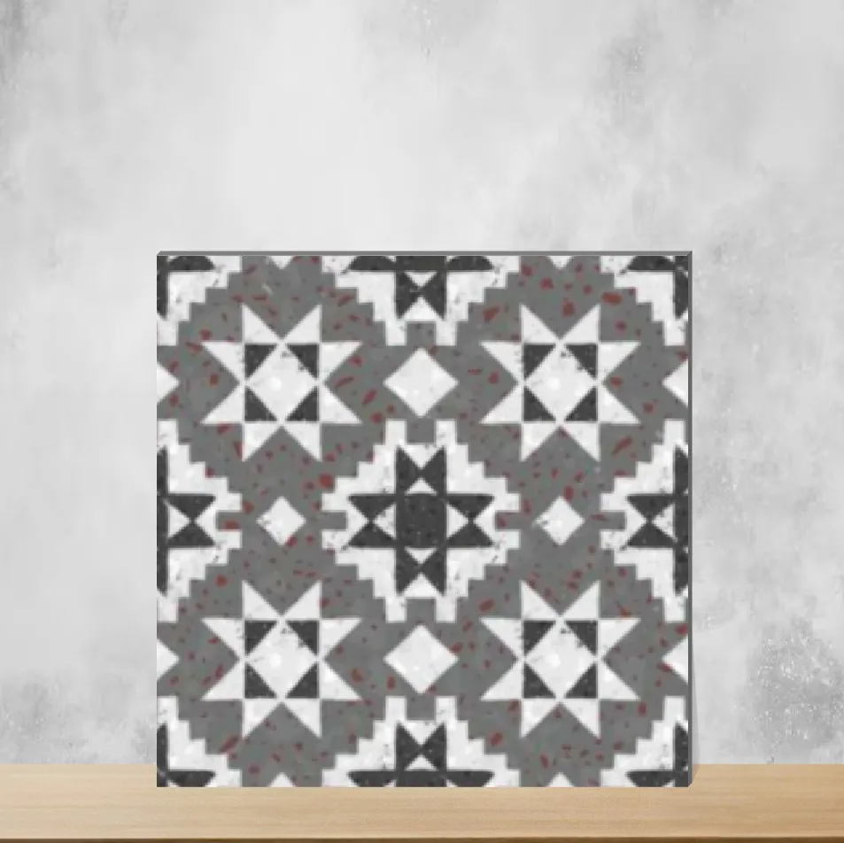 Vitrified Moonlit Alloy Moroccans Matt Square Tiles TL-7232 (2x2 feet | 9 mm)