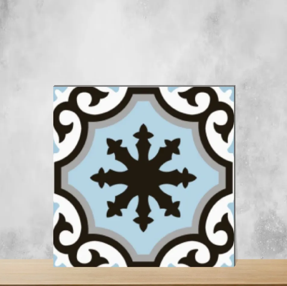 Vitrified Graphite Lace Moroccans Matt Square Tiles TL-7234-C (12x12 inch | 9 mm)