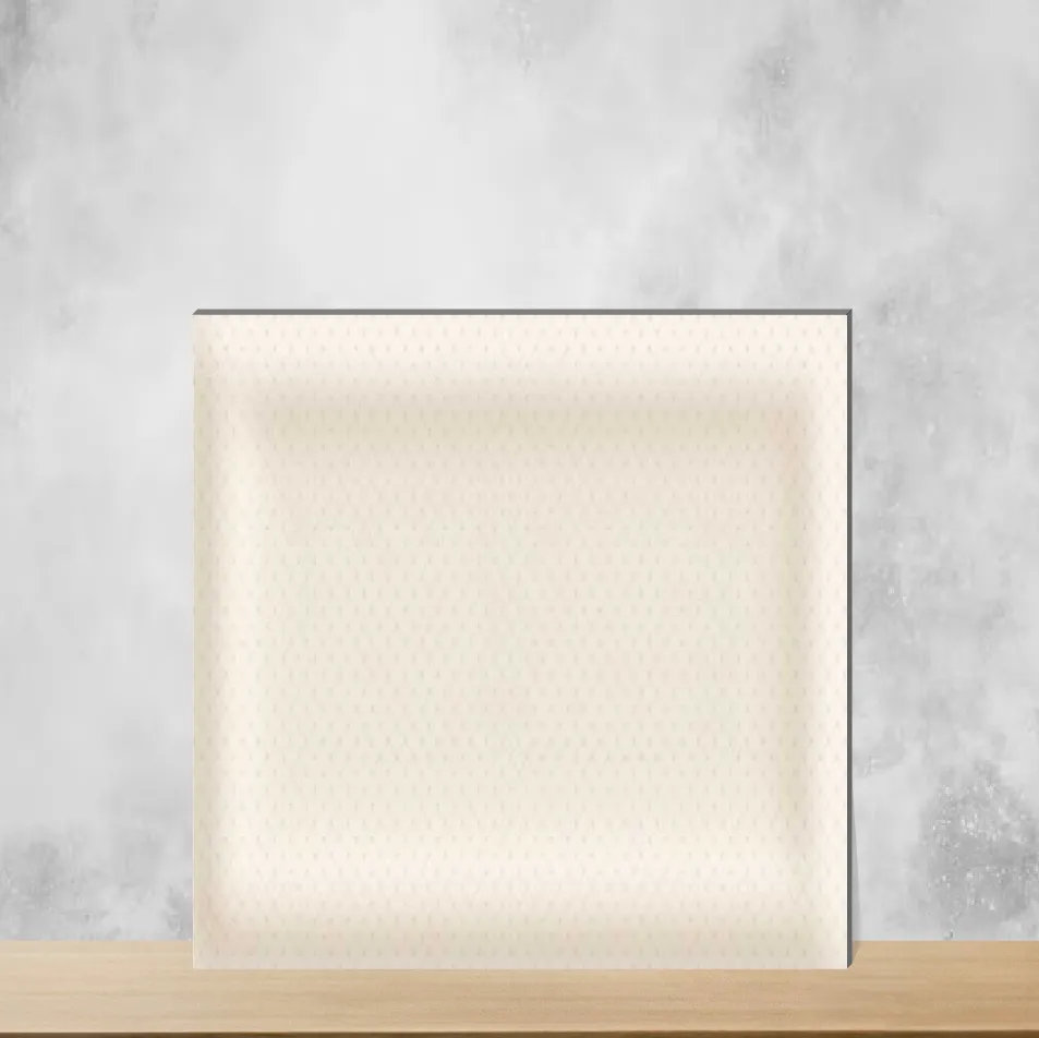 Ceramic Saago Crema Plain Solids Glossy Rectangular Tiles TL-7248 (24x12 inch | 10 mm)