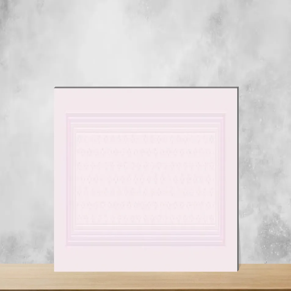 Ceramic Dasha Pink LT Plain Solids Glossy Rectangular Tiles TL-7250 (24x12 inch | 10 mm)