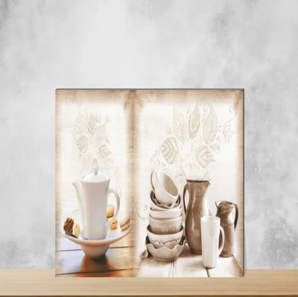 Ceramic Brief Brown KC A Highlighter Tiles Glossy Rectangular Tiles TL-7257 (24x12 inch | 10 mm)