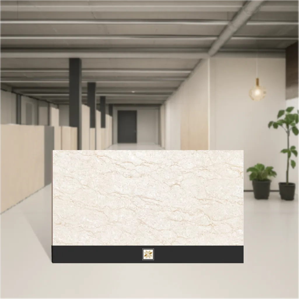 Vitrified Brienz Crema Marbles & Stones Rectangular Tiles TL-7388 (4x2 feet | 9 mm)