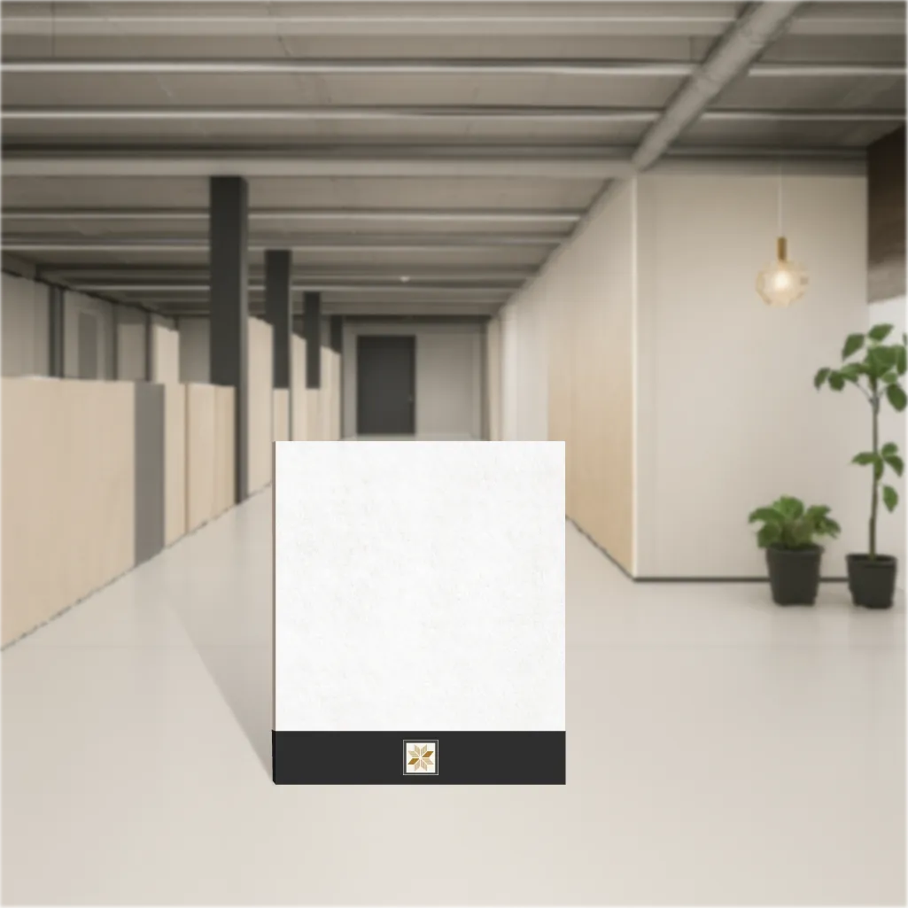 Fogg White Plain Solids Square Tiles TL-7390 (2.7x2.7 feet | 9 mm)